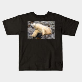 Polar bear in a Spitzberg fjord Kids T-Shirt